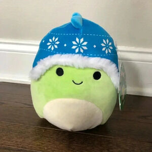 Original Squishmallows 8” Danny the Dino w/Snowflake Trapper Hat - BRAND NEW!!